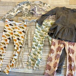 Kate Quinn Girls Sz 5 Lot - 5 Leggings and 3 Shirts